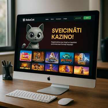 RoboCat Casino - Desktop Design Interface